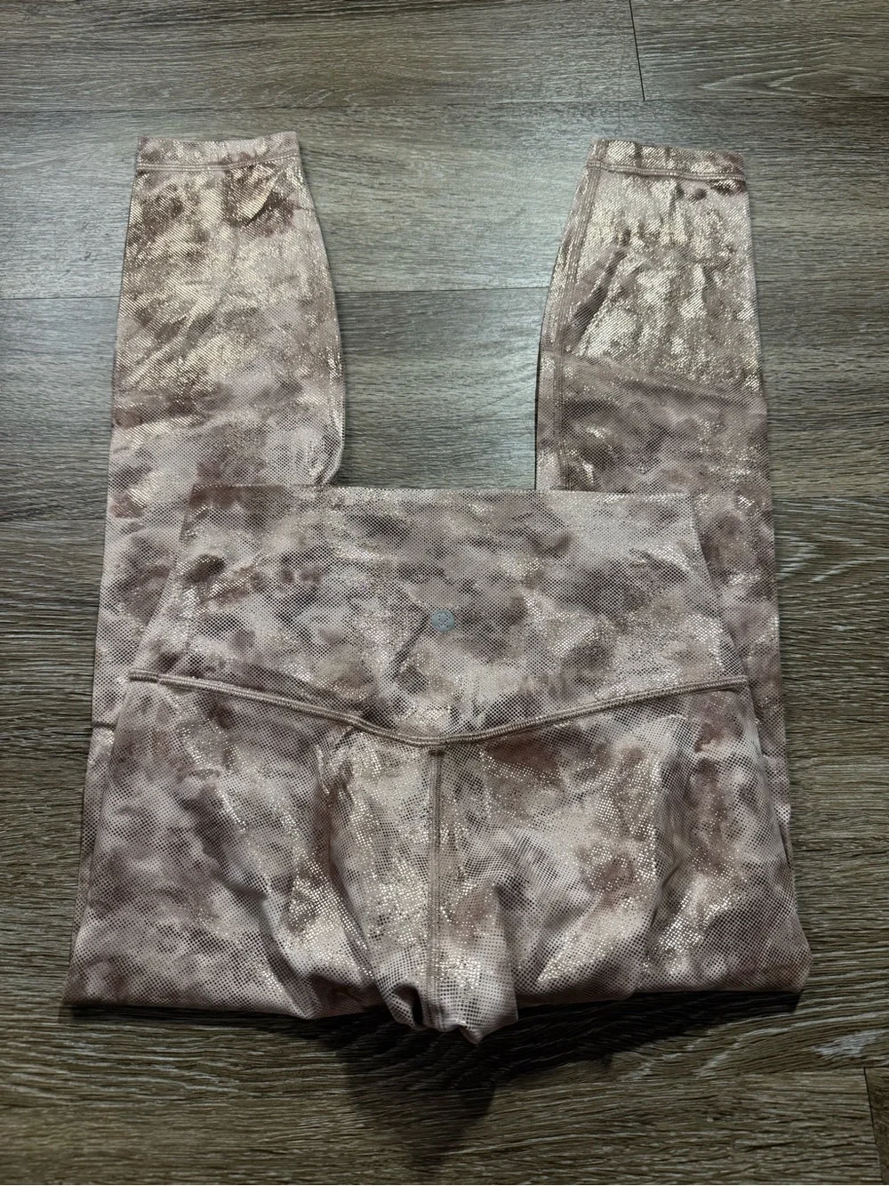 Lululemon Align High-Rise Pant 25” *Shine Diamond Dye Misty Shell Cacao Diffuse
